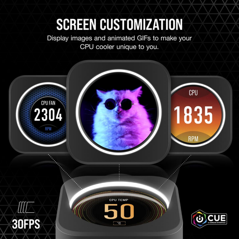 Corsair ICUE ELITE CPU Cooler LCD Display Upgrade Kit (CW-9060056-WW) - Image 4