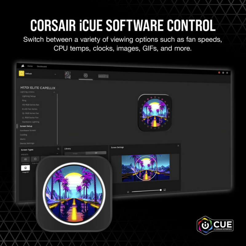 Corsair ICUE ELITE CPU Cooler LCD Display Upgrade Kit (CW-9060056-WW) - Image 5