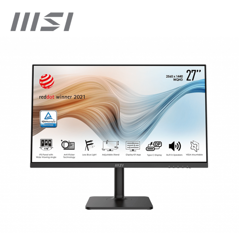 MSI Modern MD271QP 27" WQHD Monitor ( DP, HDMI, Type-C, 3Yrs Warranty ) - Image 4
